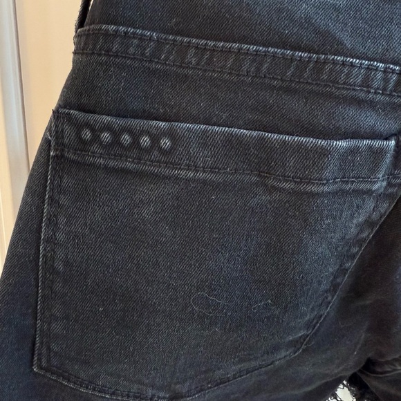 Blank NYC Womens 27 Little Queenie Jean Shorts Black Cut Off Frayed Hem Booty - Picture 6 of 9